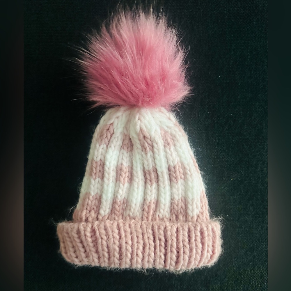 Baby beanie warm knitted hat with Pom Pom
